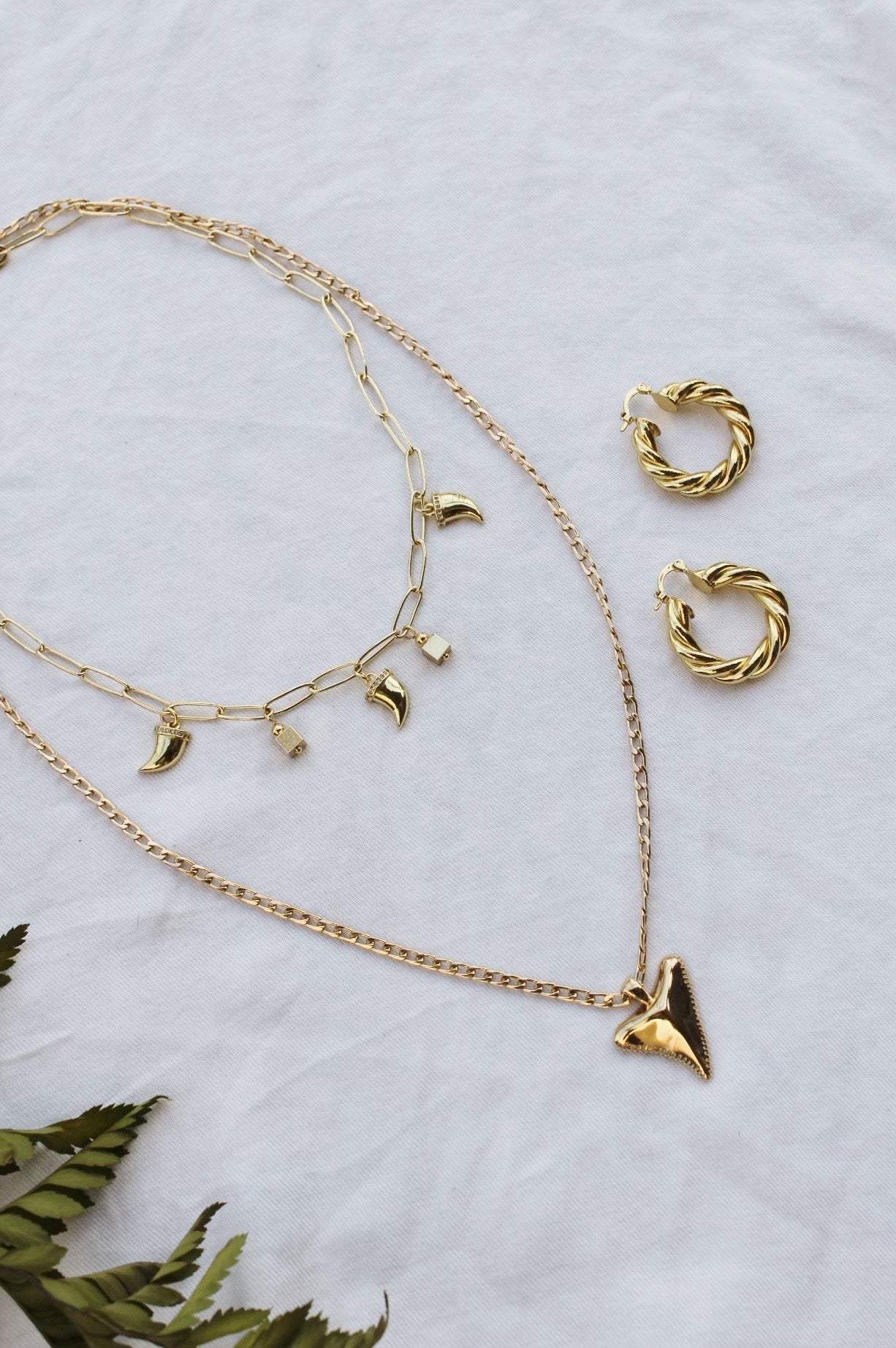 Golden Shark Tooth necklace