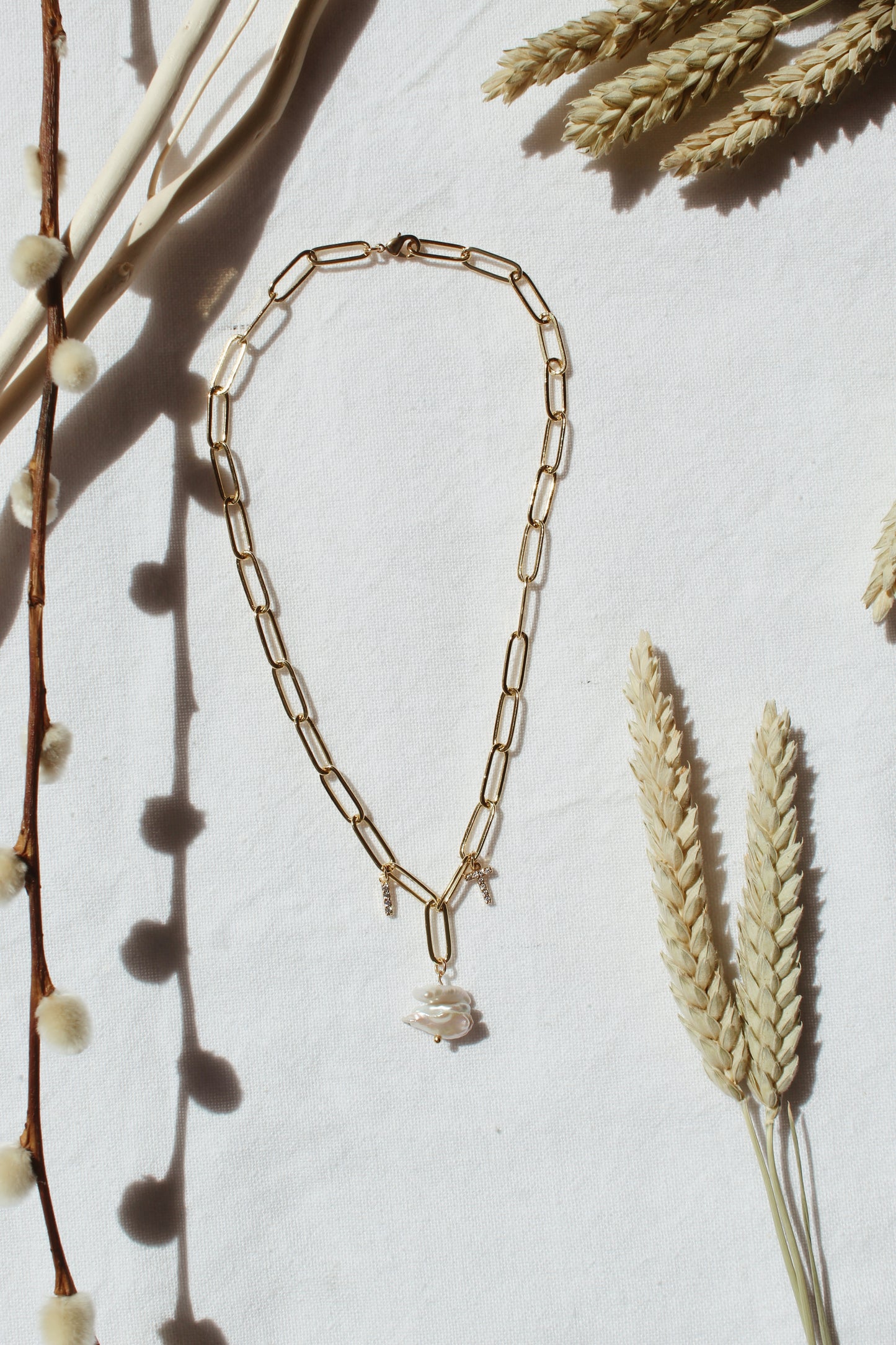 Initial Pearl Choker