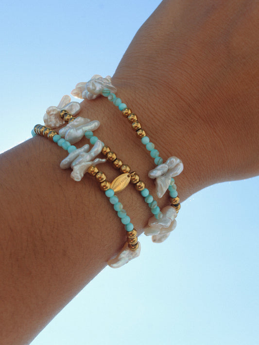Aquamarine Bracelet Set