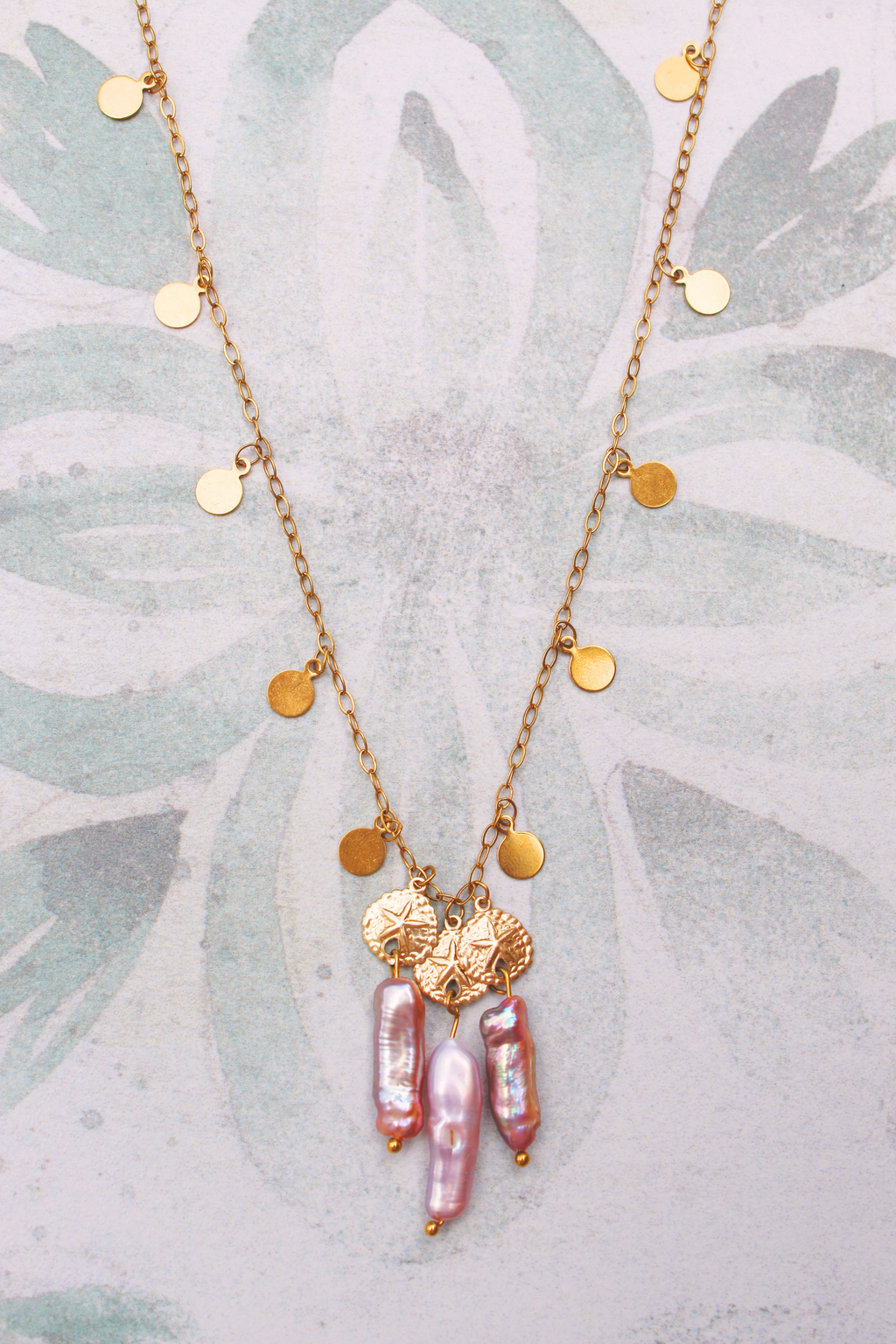 Lilac Sandollar Necklace