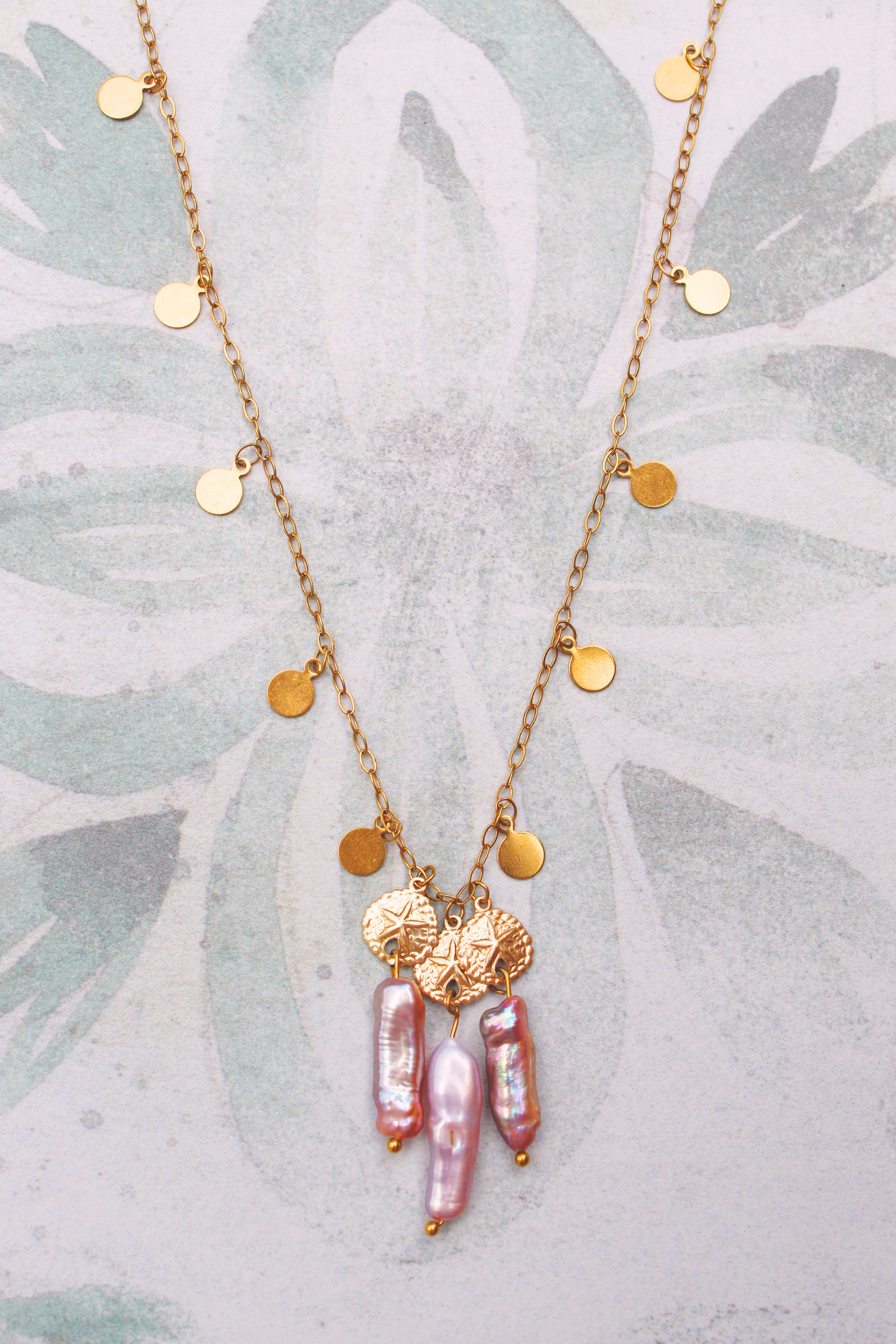 Lilac Sandollar Necklace