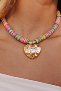 Rainbow Heart Necklace