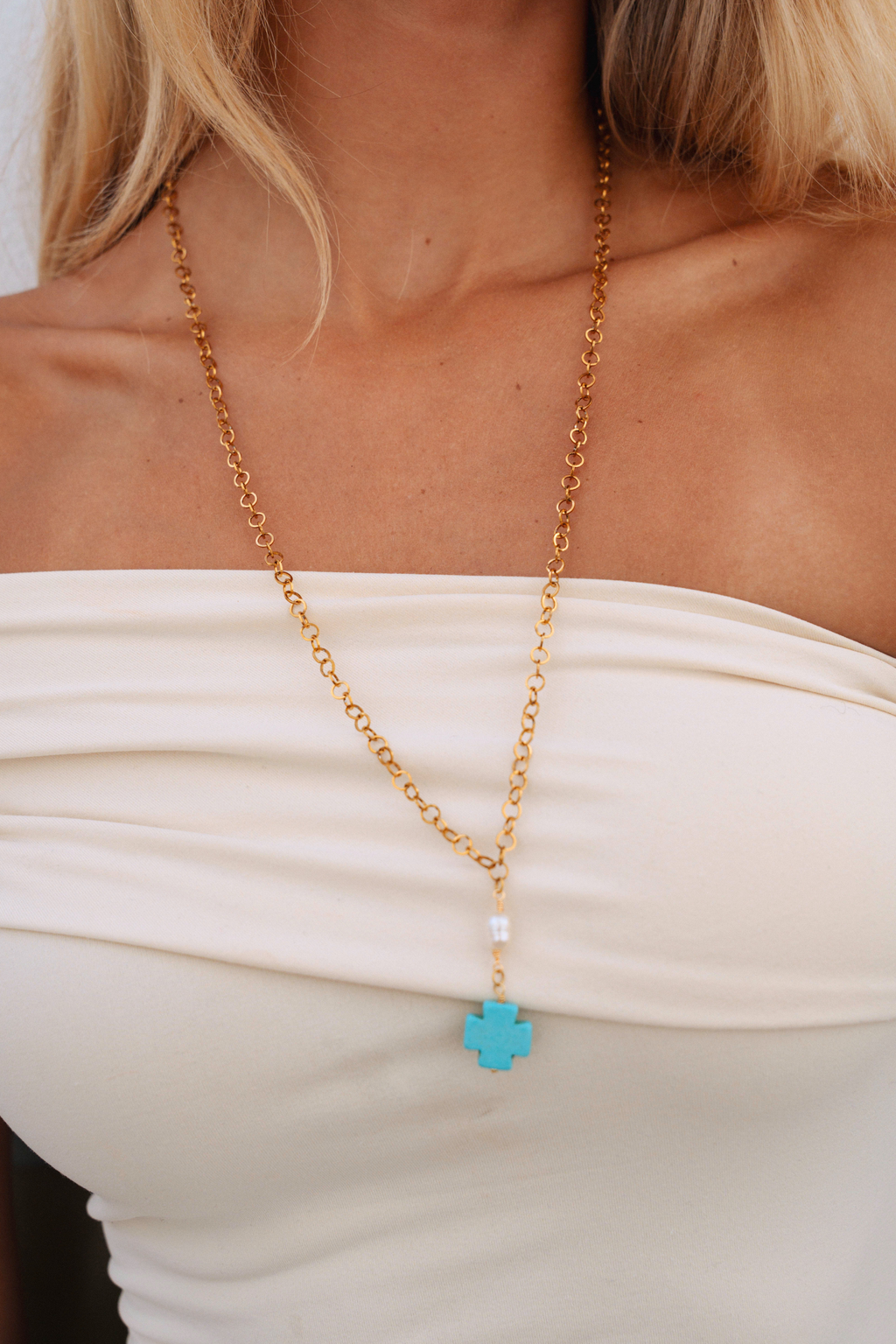 Turquoise Cross Necklace