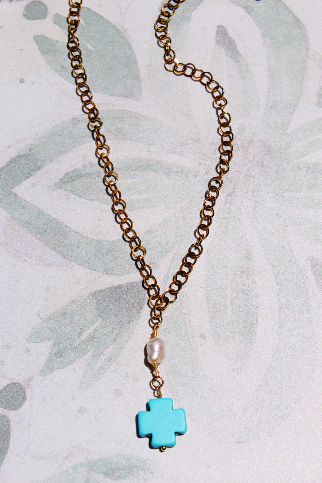 Turquoise Cross Necklace